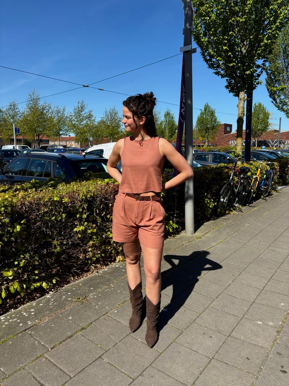 Linnenmix short roest