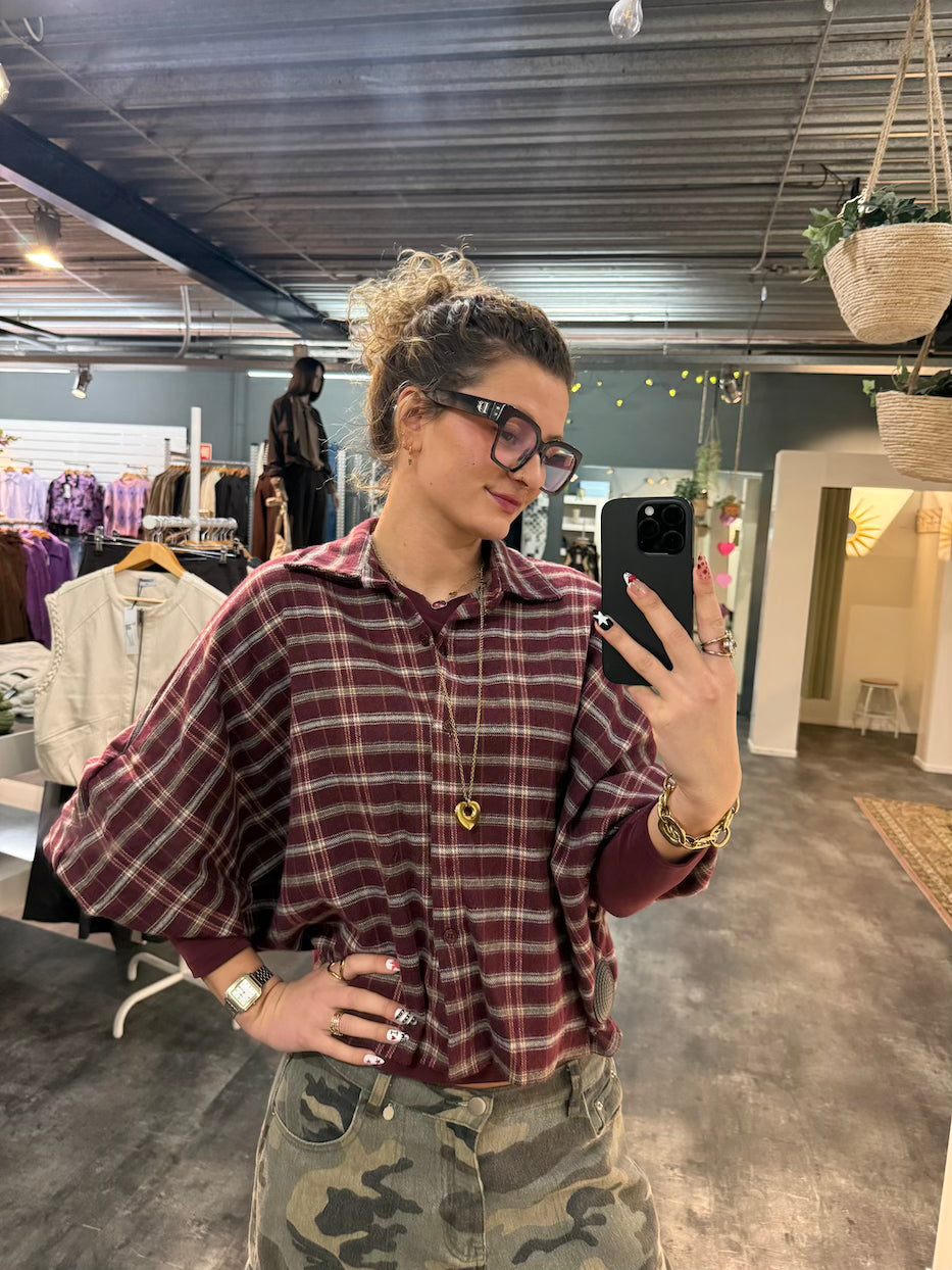 Ballon blouse rood