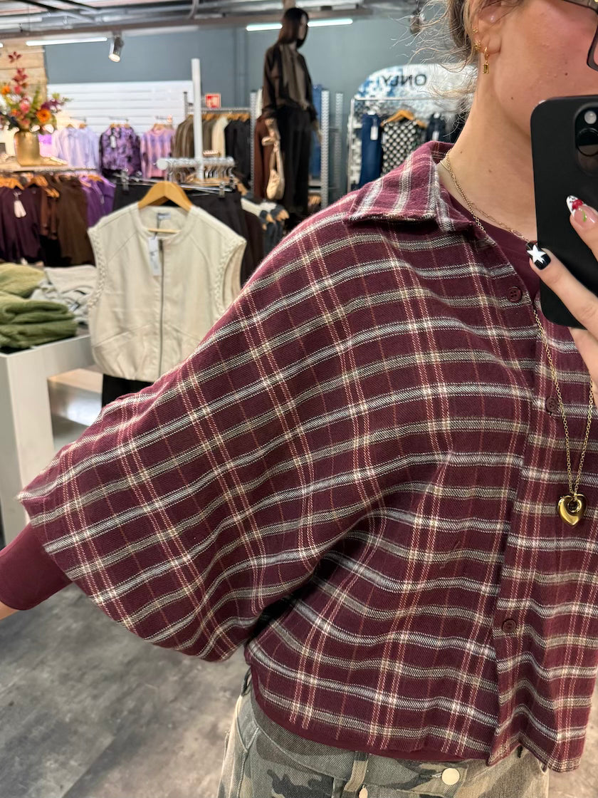 Ballon blouse rood