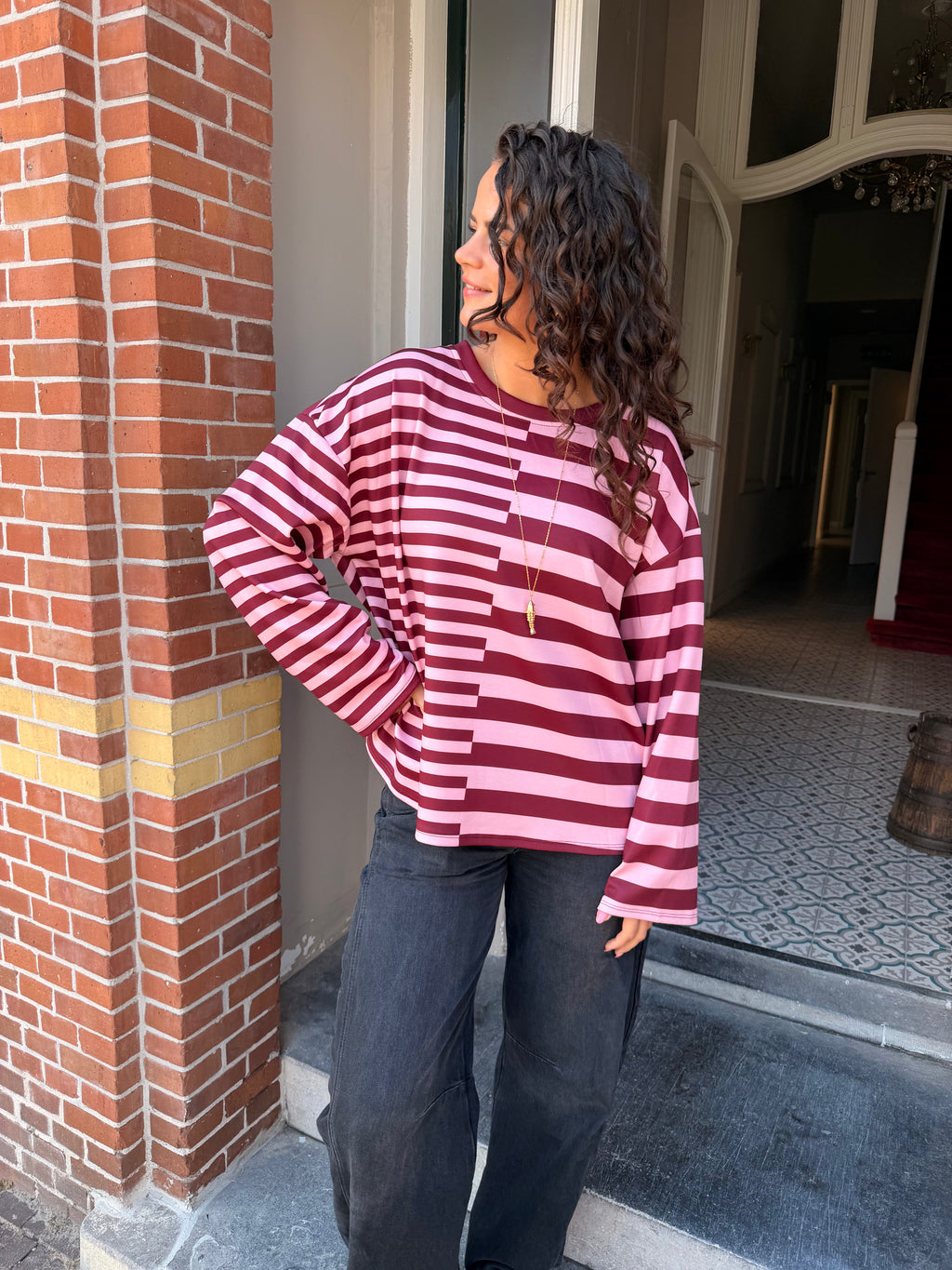 Double stripe roze