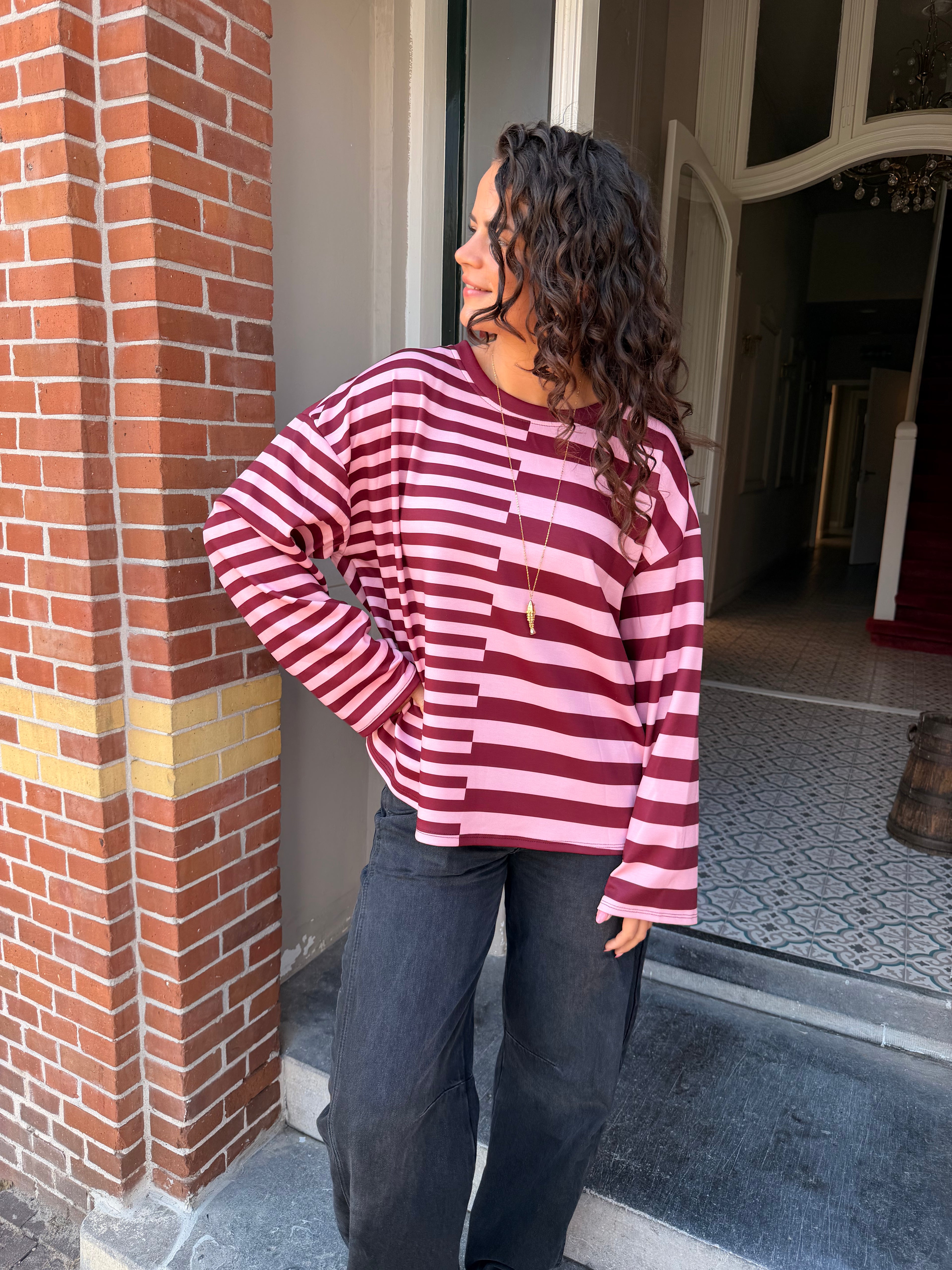 Double stripe roze