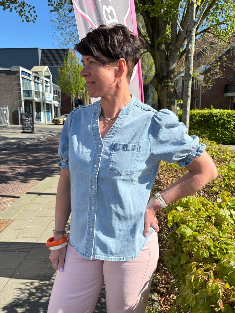 Victoria blouse denim