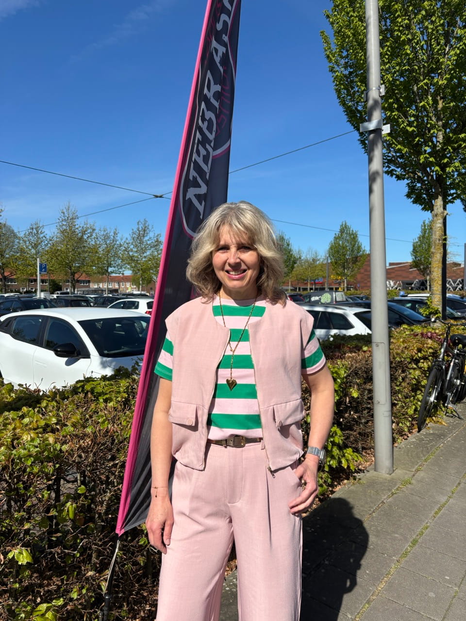 Roze gilet