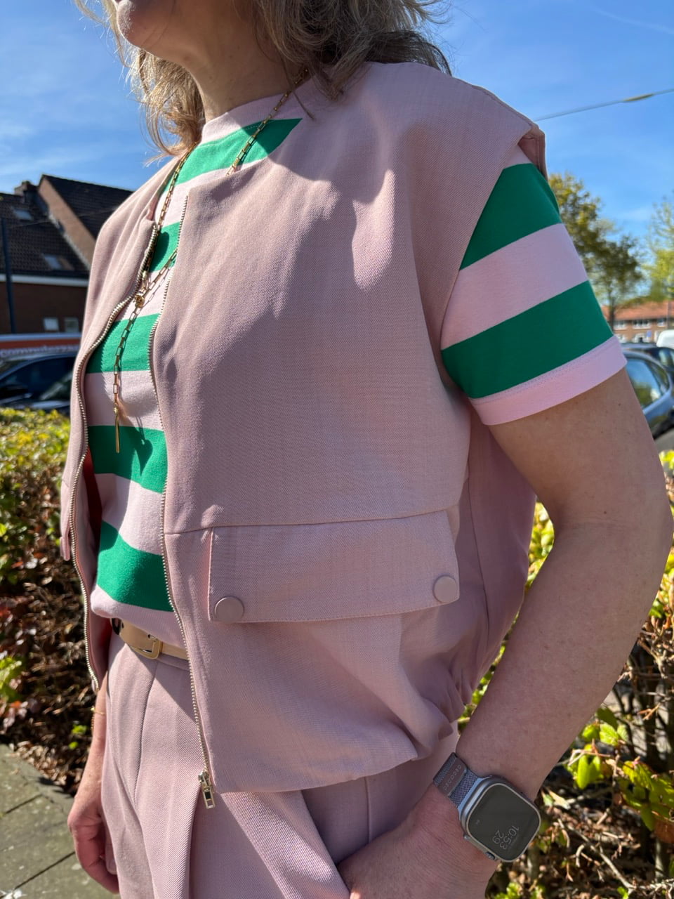 Roze gilet