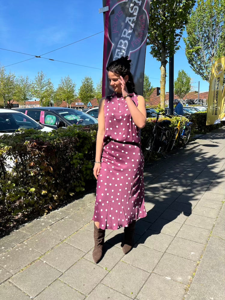 Polka dot a-lijn rok