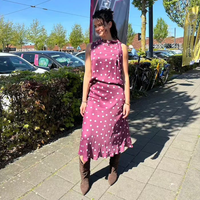 Polka dot a-lijn rok