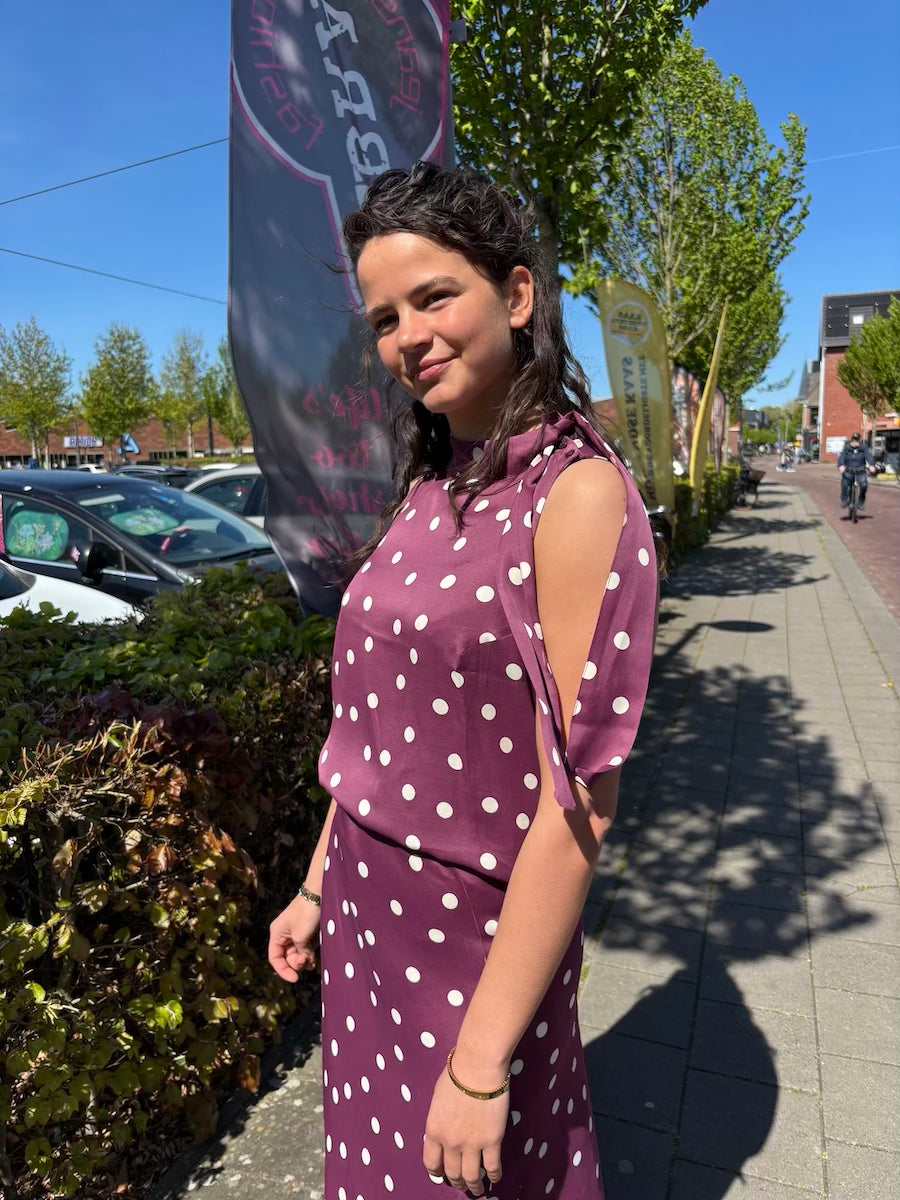 Polka dot halter top