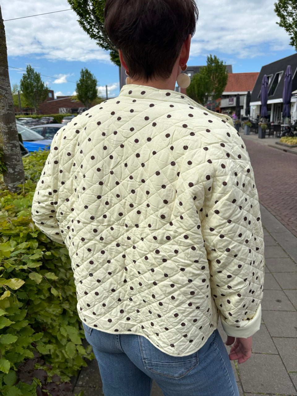 Gewatteerd polka dot jasje