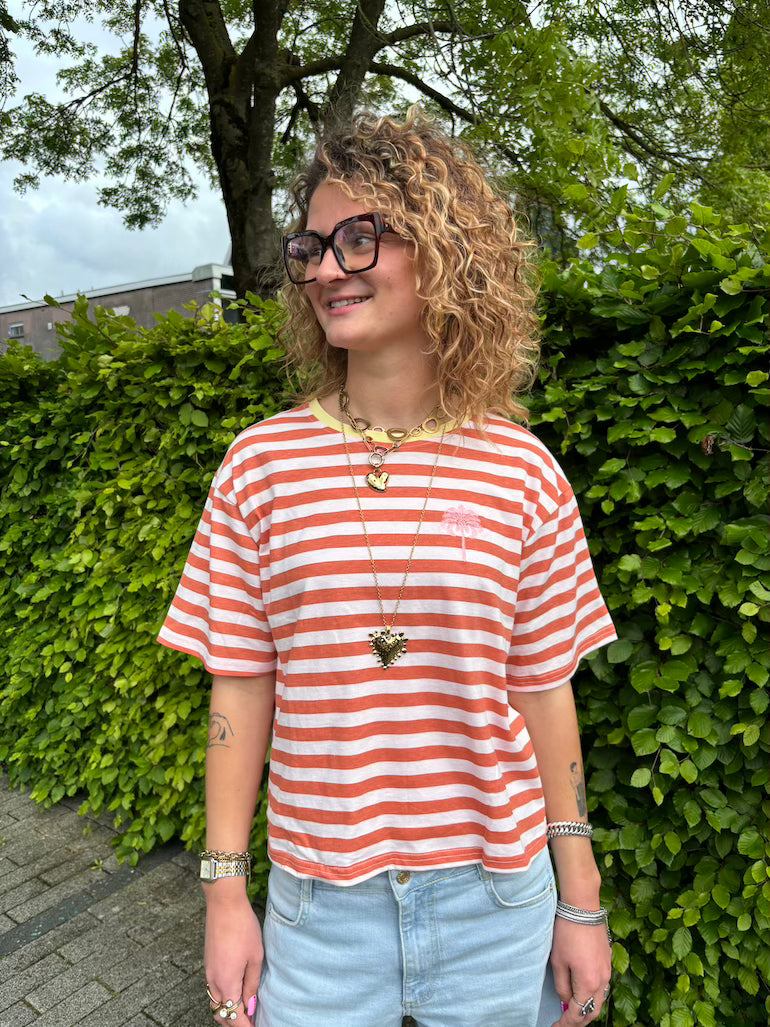 Boxy streep t-shirt