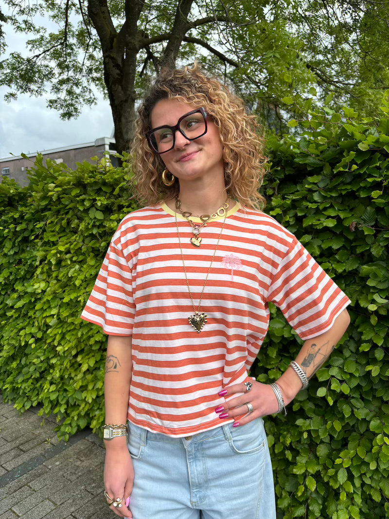 Boxy streep t-shirt