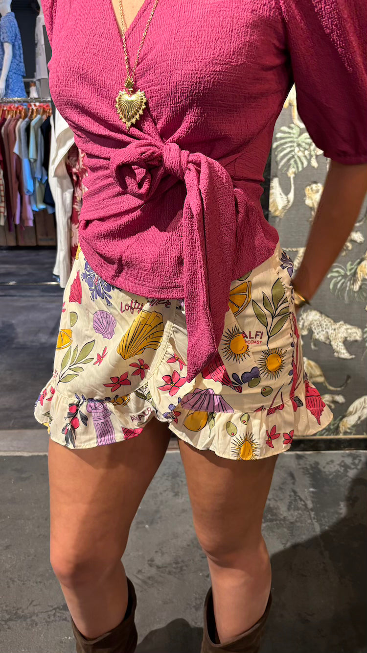 Amalfi print skort