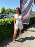 Gehaakt gilet wit