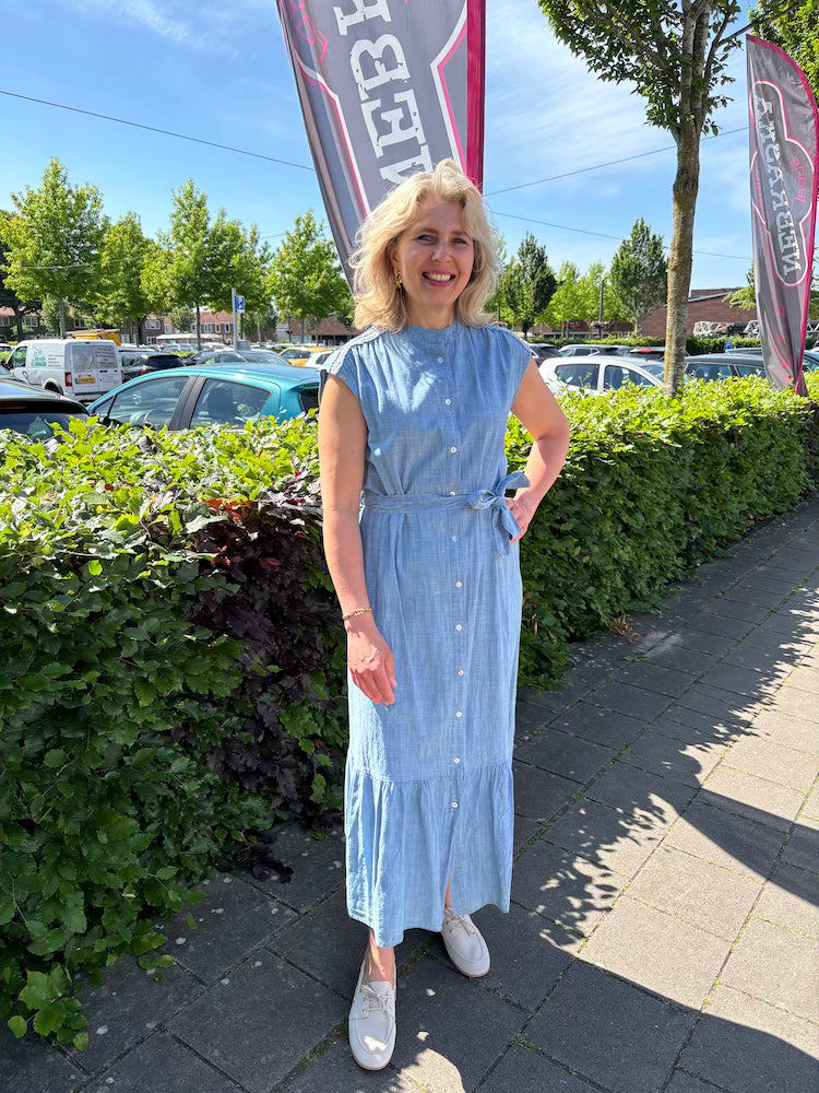 Denim maxi jurk