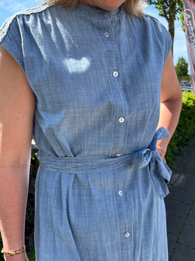 Denim maxi jurk