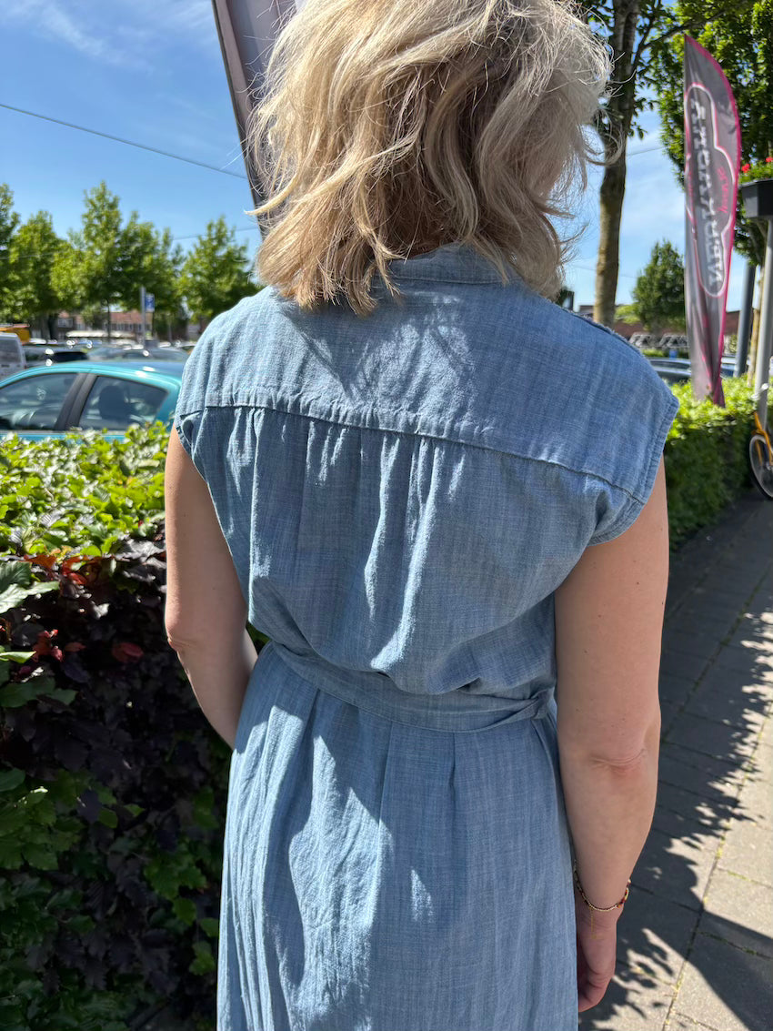 Denim maxi jurk