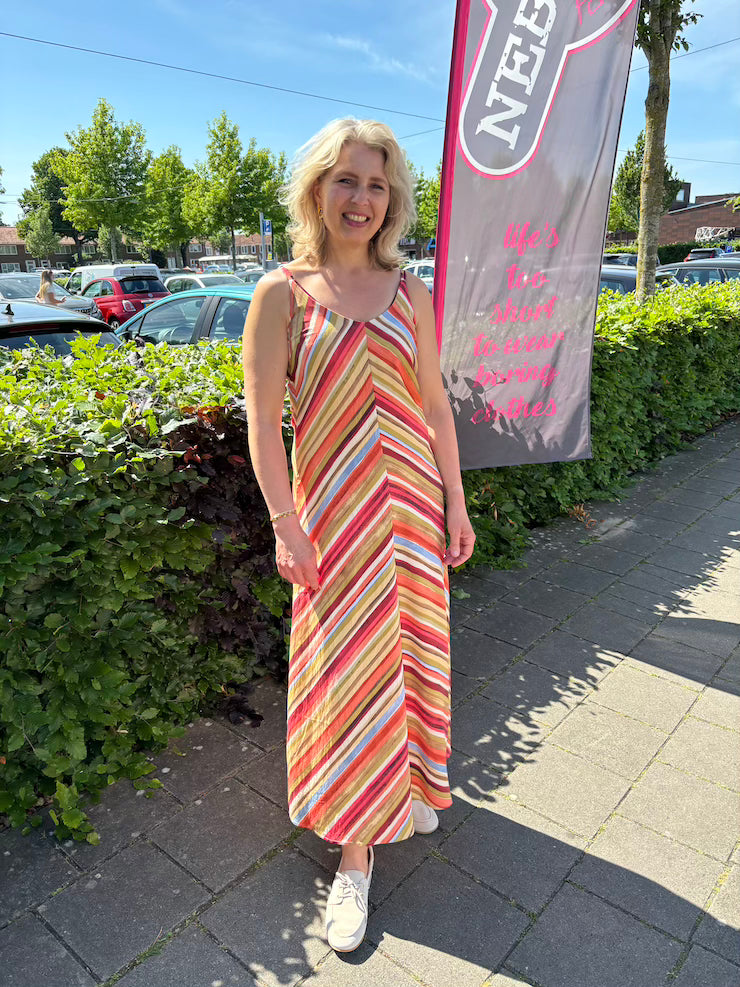 Gekleurde maxi jurk
