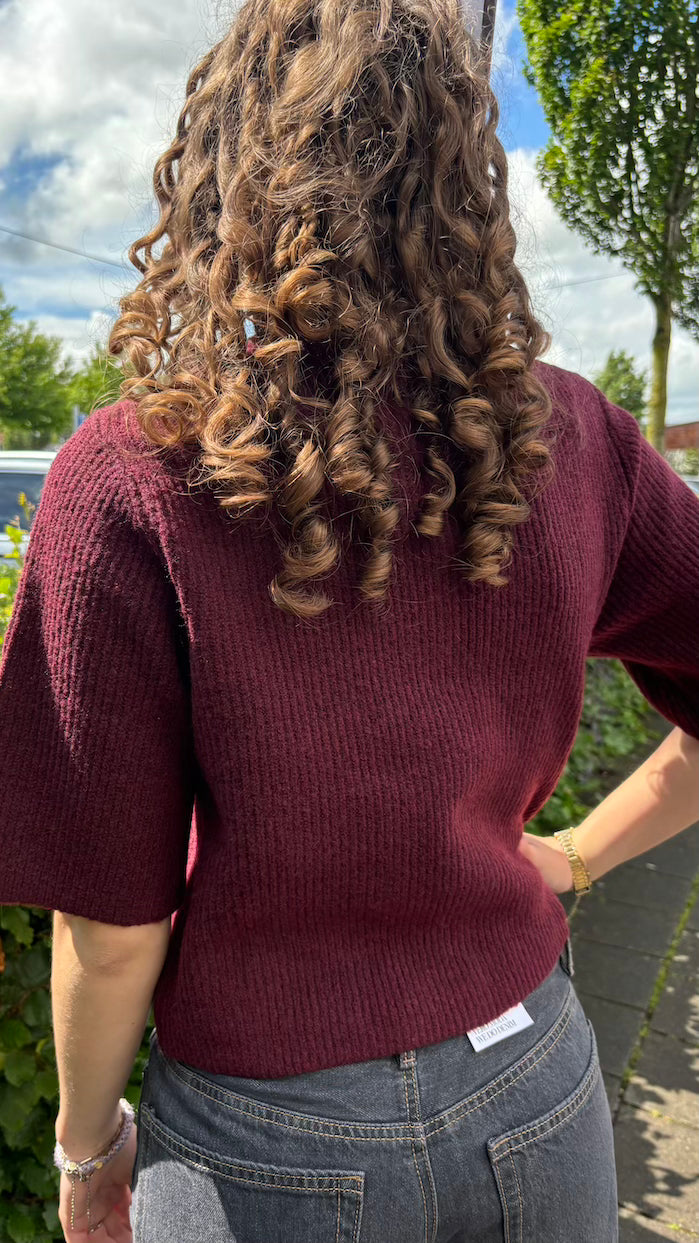 Korte mouw vestje rood