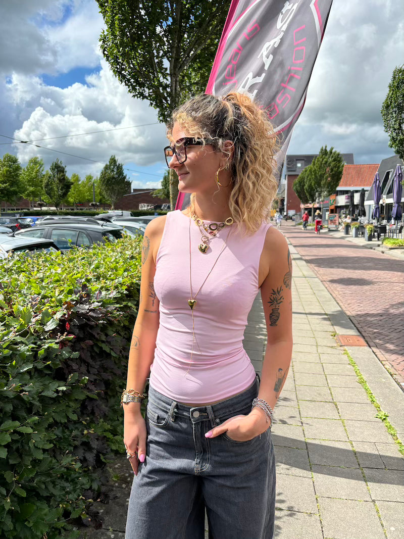 Reversible top roze