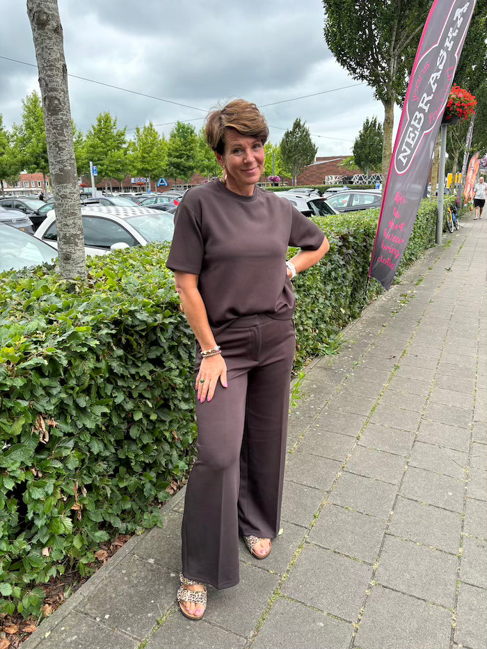 Zachte pantalon bruin