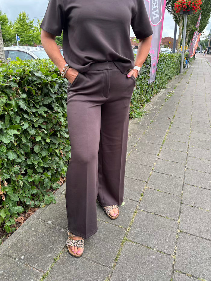 Zachte pantalon bruin
