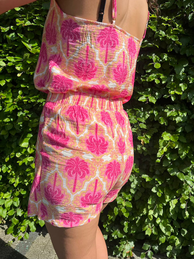 Skort met roze print