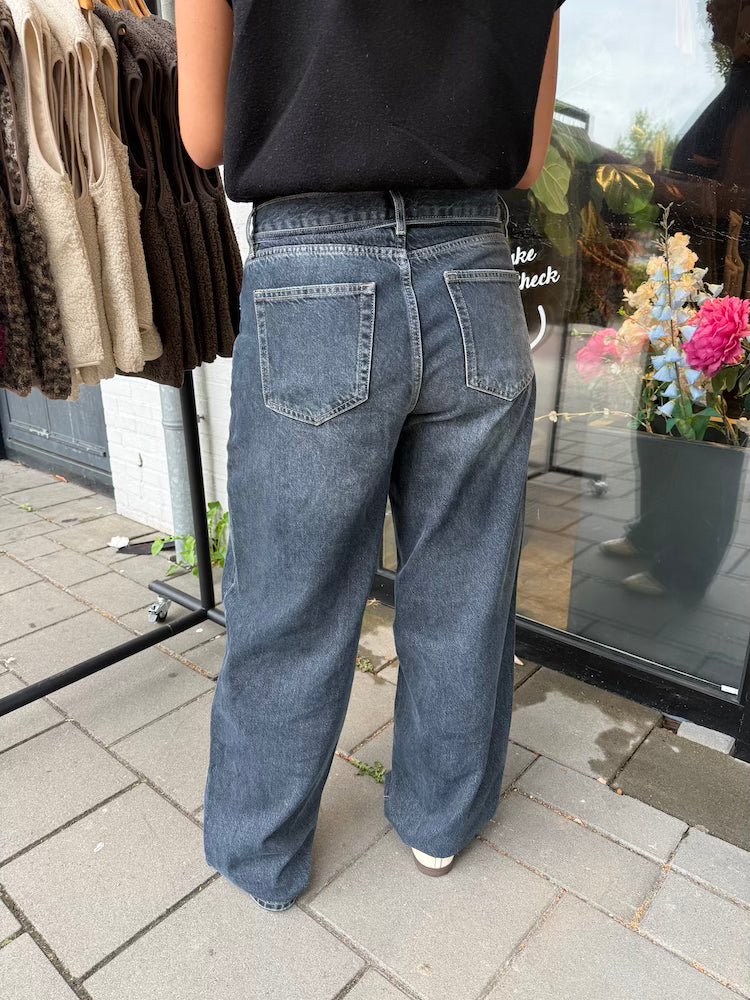 Barrel jeans met touwtje