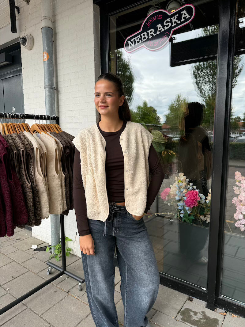 Teddy gilet creme