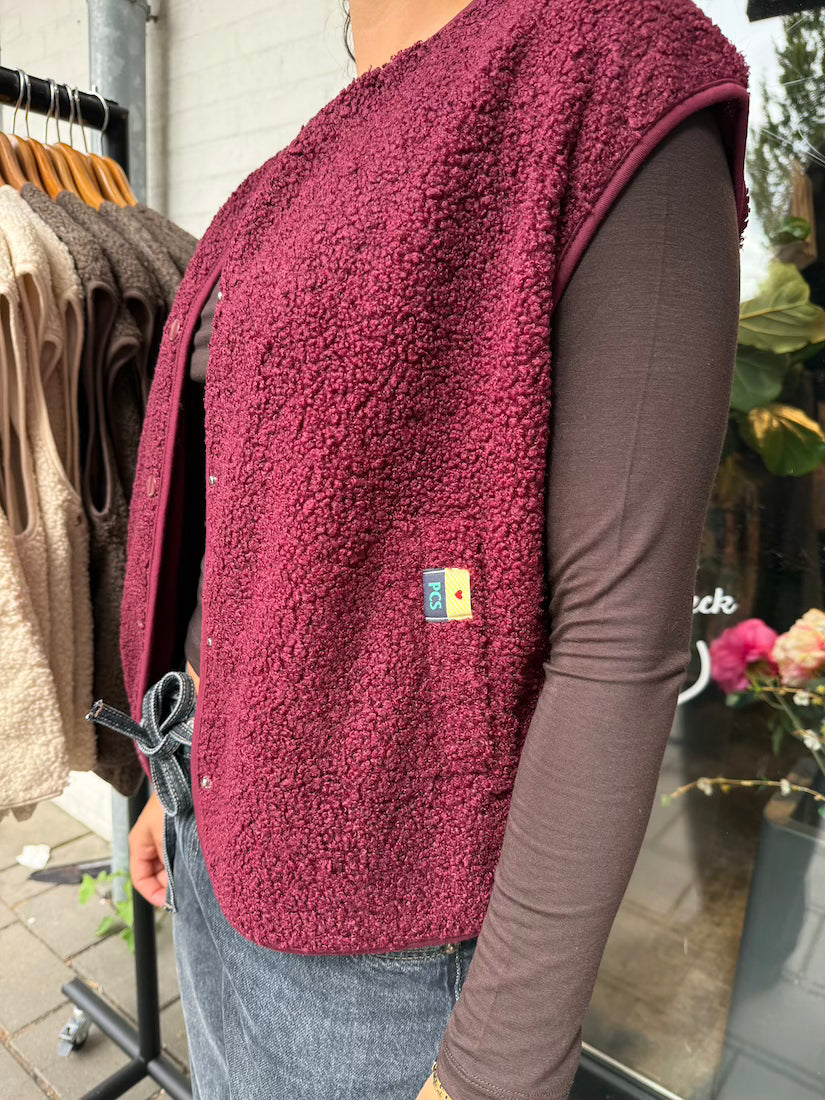Teddy gilet bordeaux