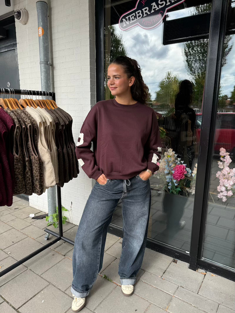 Sweater backprint bordeaux