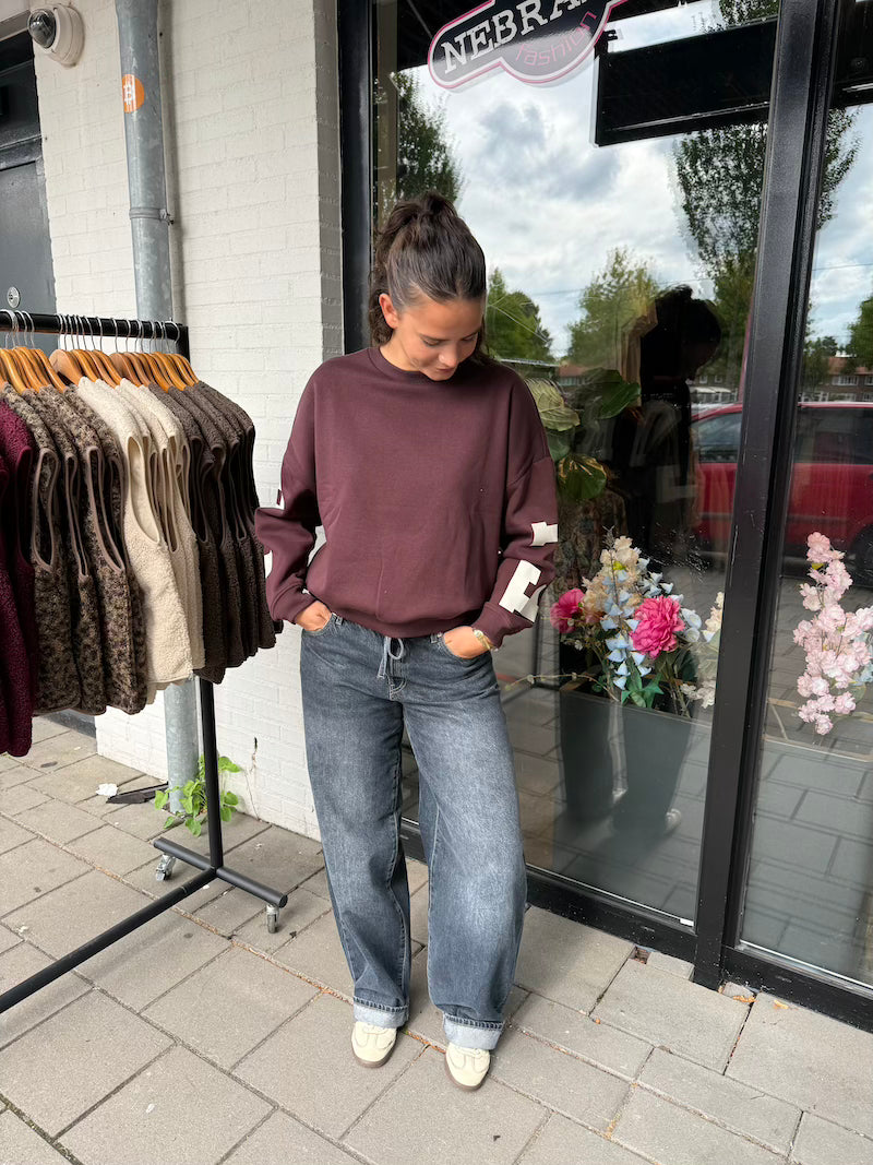 Sweater backprint bordeaux