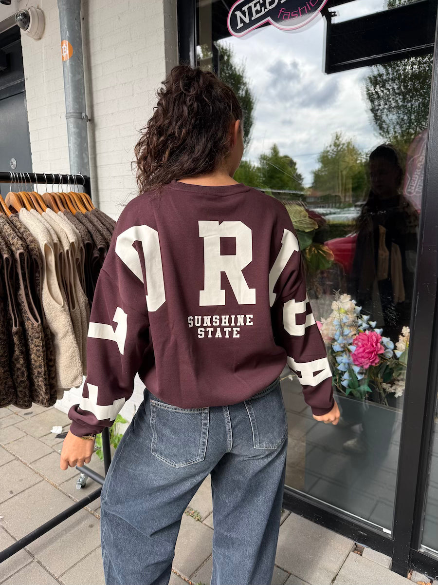 Sweater backprint bordeaux