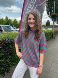 Top streep groen/roze