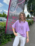 Top streep paars/roze