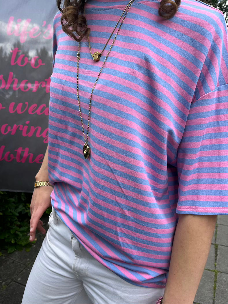 Top streep paars/roze