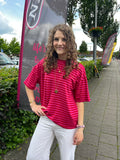 Top streep rood/roze