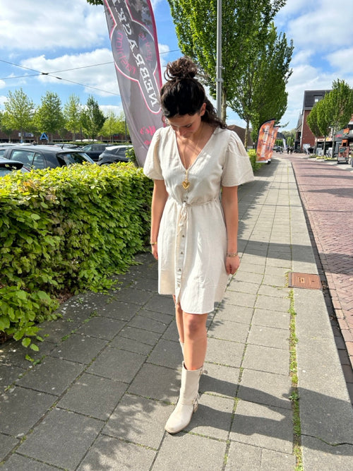 Beige zomerjurk