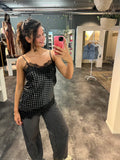 Polka dot lace top
