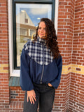 Ruit jasje blauw