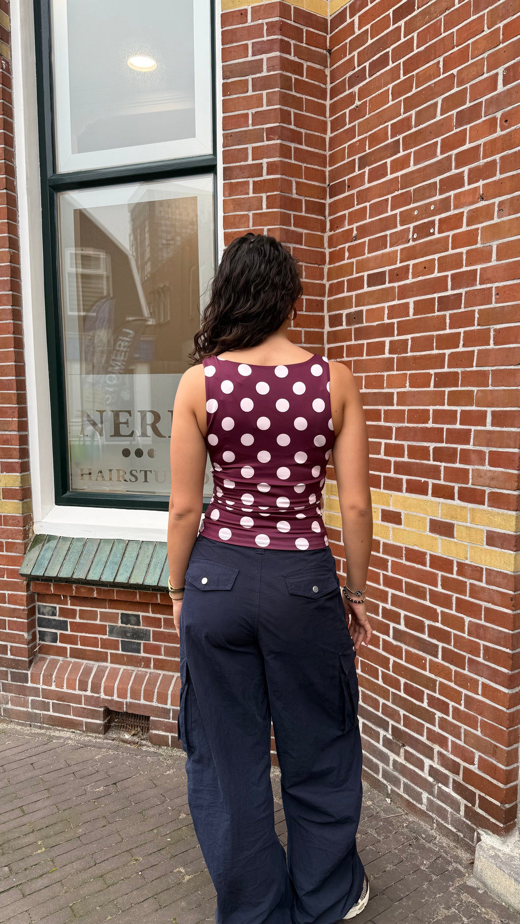 Reversible top rood/roze