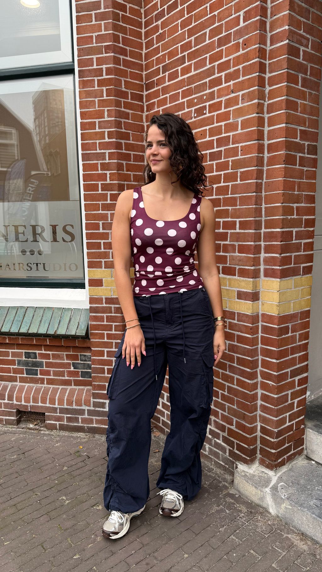 Reversible top rood/roze