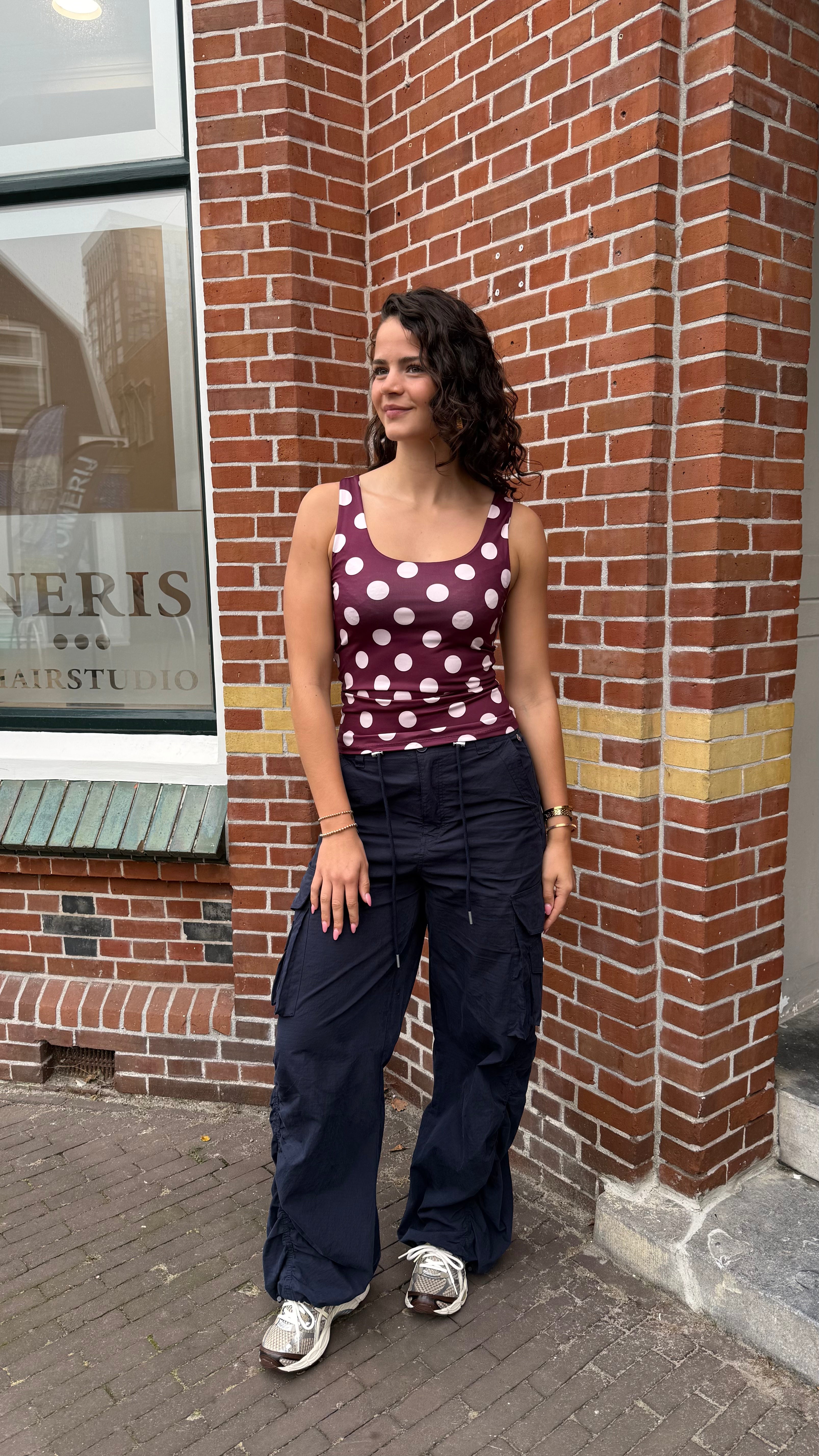 Reversible top rood/roze