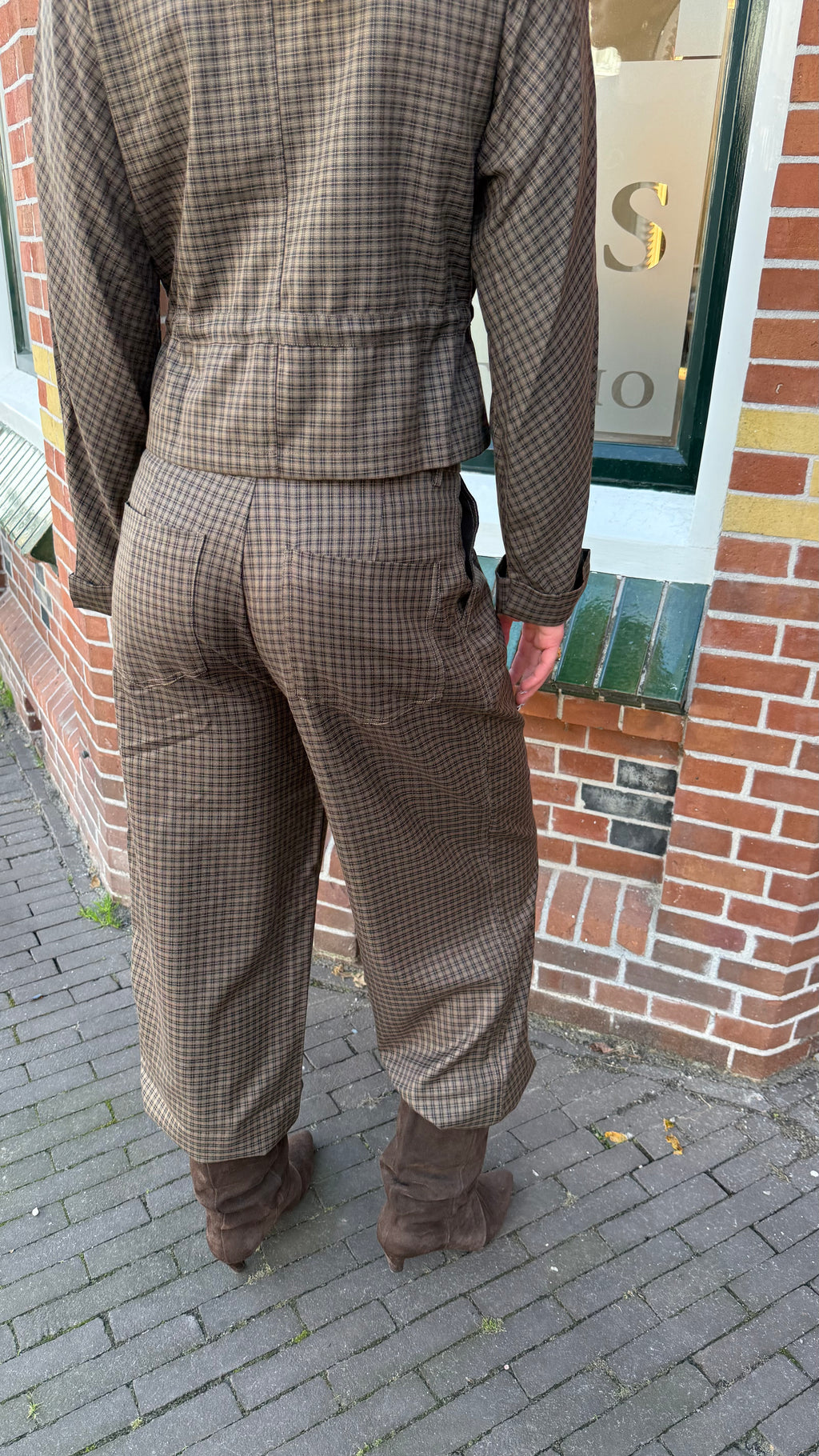 Barrel broek ruit