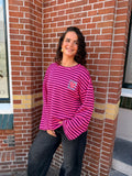 Stripe mor amore roze