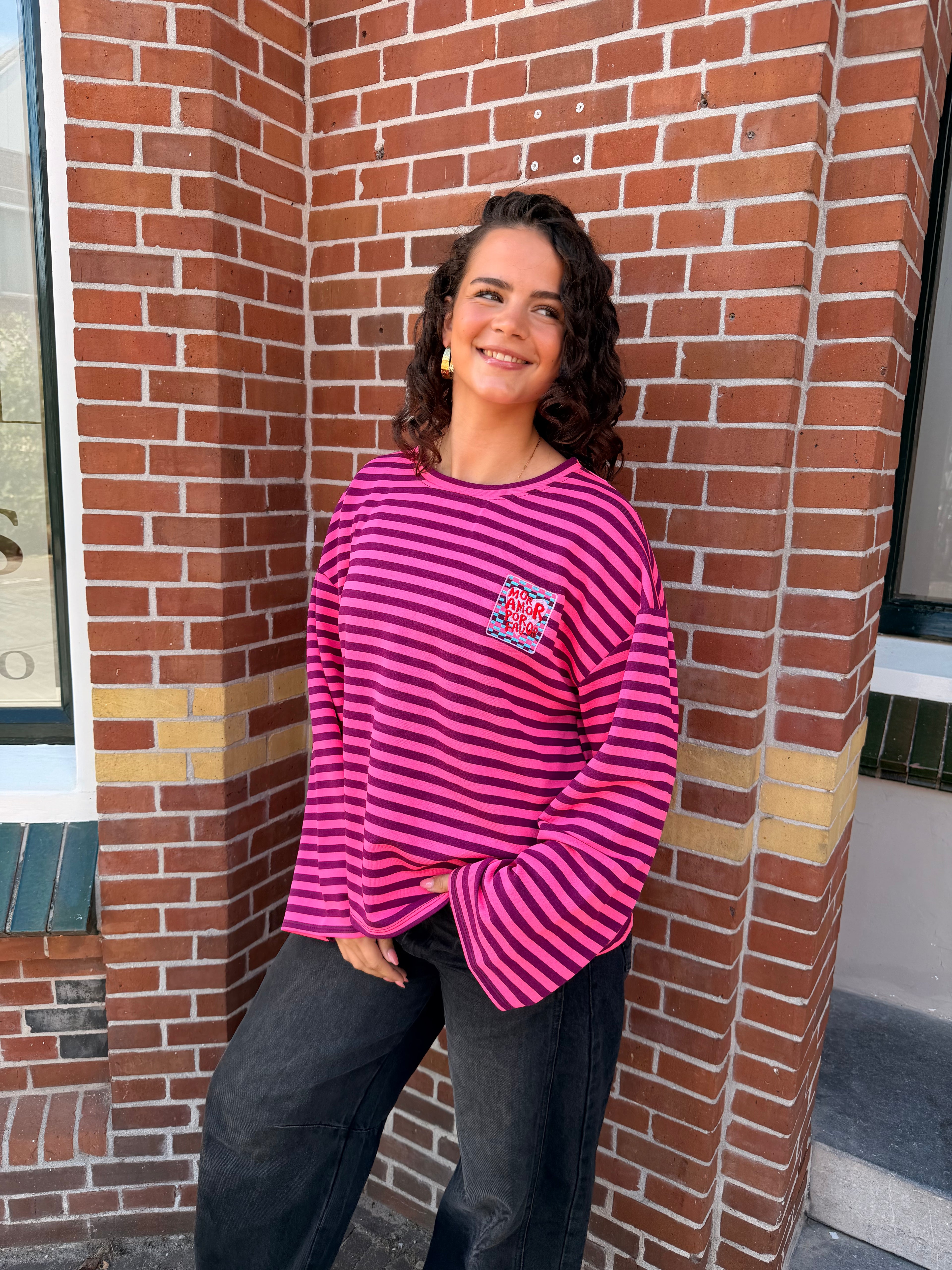 Stripe mor amore roze