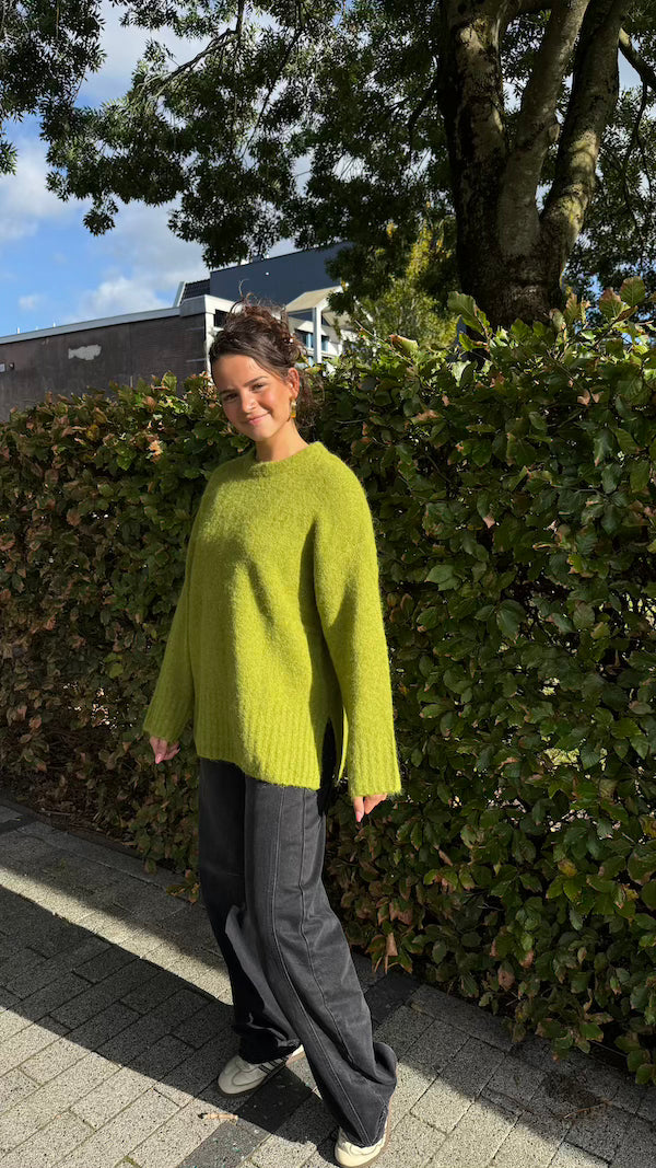 Oversized trui groen