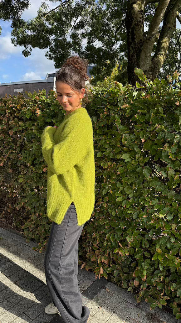 Oversized trui groen