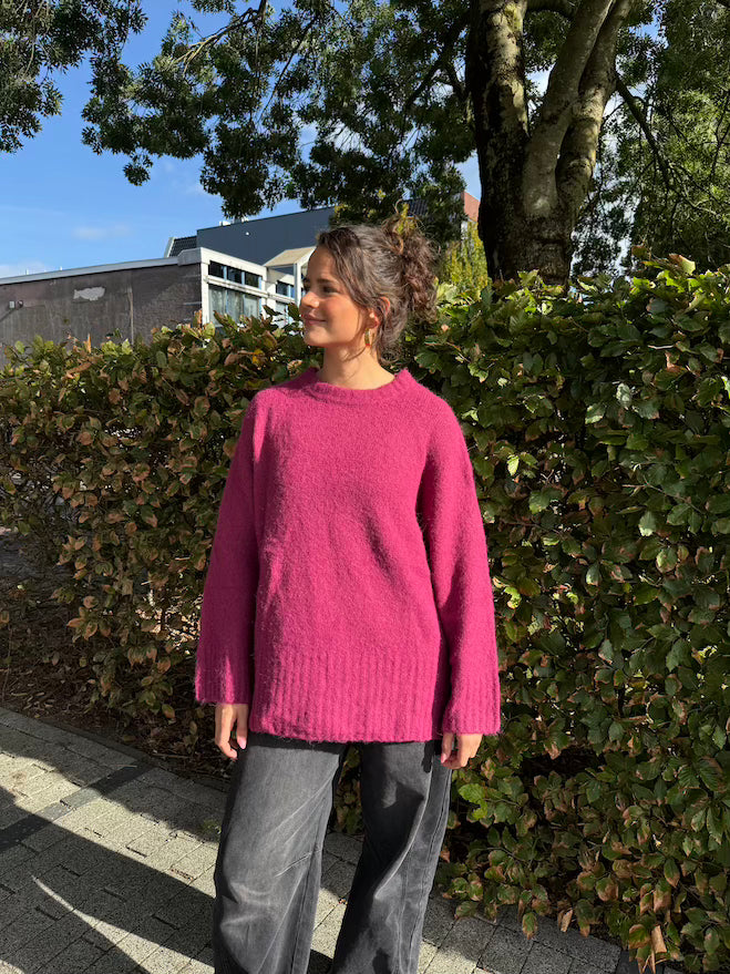 Oversized trui paars
