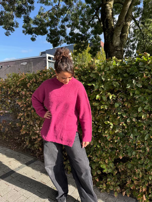 Oversized trui paars