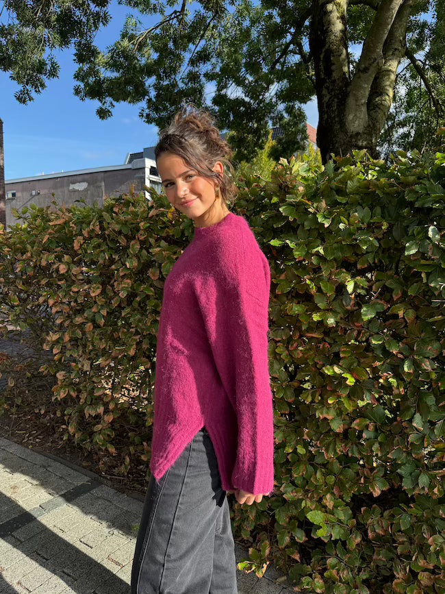 Oversized trui paars