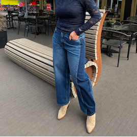 Barrel jeans two-tone